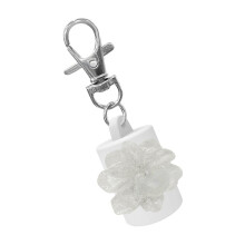 Travel Lip Product Keychain Silicone Cap Secure Closure-White