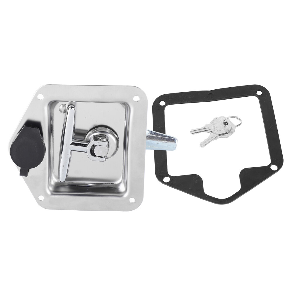 Truck Toolbox Lock Replacement Kit Rust Resistant 304 Stainless Steel Easy To Install Paddle Latch Handle With Keys For Trailer Rv Atv Utv 9198585888449
