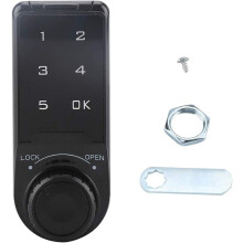 Cerradura electrónica de seguridad con teclado digital, cerradura de contraseña con teclado táctil personalizable para puertas y armarios, sistema
