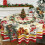 Weihnachtstischdecke, rund, 152,4 cm, Polyester, 12