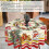 Weihnachtstischdecke, rund, 152,4 cm, Polyester, 14