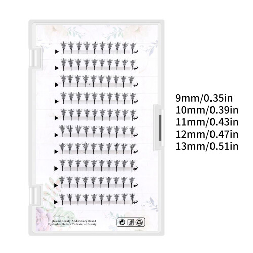 Wimperncluster Mangas Wimperncluster DIY-12mm 0,07mm 2