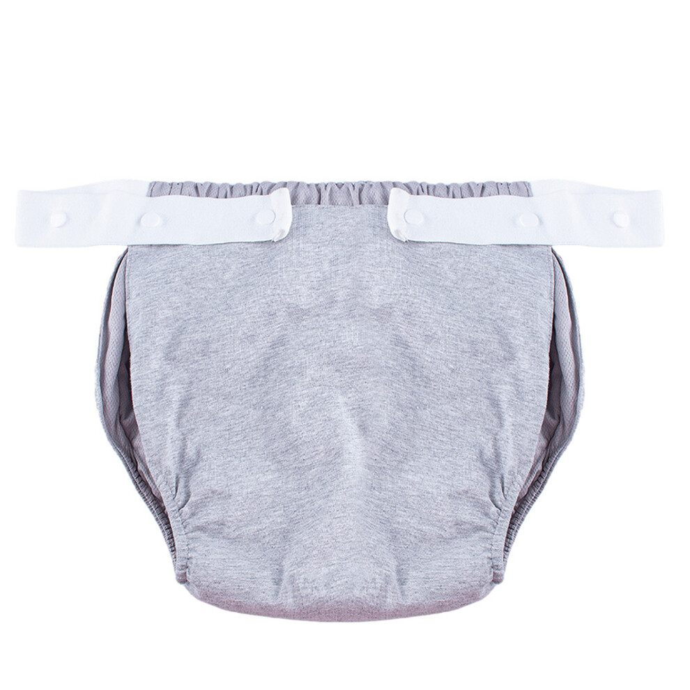 Grey Breathable Antishift Technology Incontinence Underwear-L