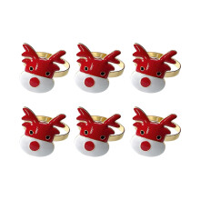 Set di anelli portatovaglioli a forma di albero di Natale, accessori decorativi per tovaglioli per una tavola elegante, anelli portatovaglioli in