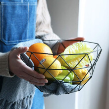 Elegante cesto per frutta per la decorazione della casa, cesto per frutta in filo metallico di grande capacità, conservazione fresca per frutta e