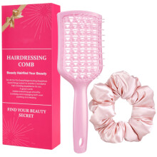 Entwirrende Haarbürste mit Haargummis, Seilen, Haargummis,-Rosa