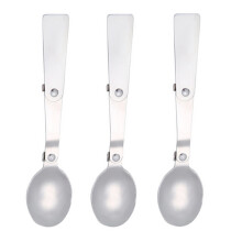 Tragbarer Spork für Mahlzeiten im Freien, multifunktionales, faltbares Edelstahlbesteck mit Tragetasche, leichtes Reise-Spork-Set für Camping und