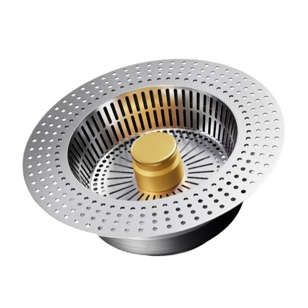 Practical Gold Stainless Steel Sink Strainer Basket Portable For Kitchen Utensils Stainless Steel Drain Basket 9339159636954