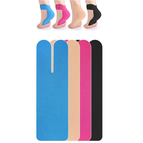 Breathable Arches Support Strips 4Pcs Gym Running-Black 2