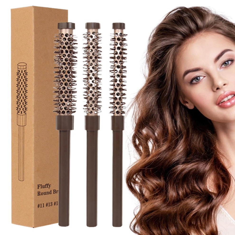 Small Round Hair Brush For Blow Drying, Roller Comb Round Brush Set, Round Hair Brush For Short Hair And Curly Hair