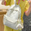 Solid Color Backpack for Women Korean Styles Backpack-Black L 4
