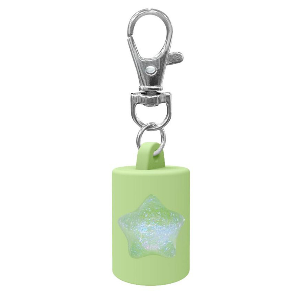 Green Keychain Lip Gloss Cap With Leakproof Silicone Design For