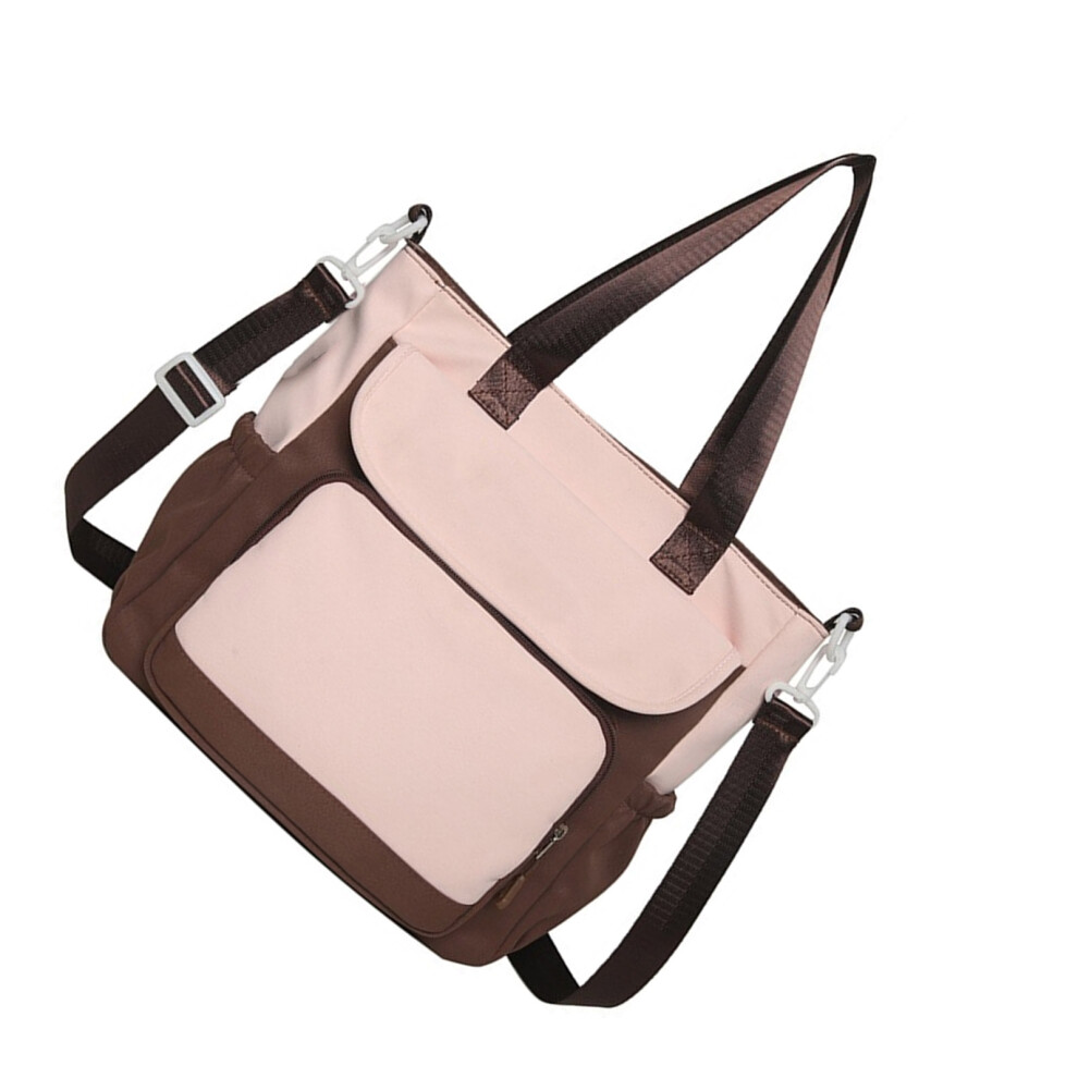 Contrast Color Nylon Handbag Large Capacity Shoulder Bag-style4