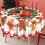 Weihnachtstischdecke, rund, 152,4 cm, Polyester, 12