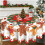 Weihnachtstischdecke, rund, 152,4 cm, Polyester, 11