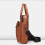 Leather Notebook Bag Splashproof Computer Bag Portfolio-brown 6