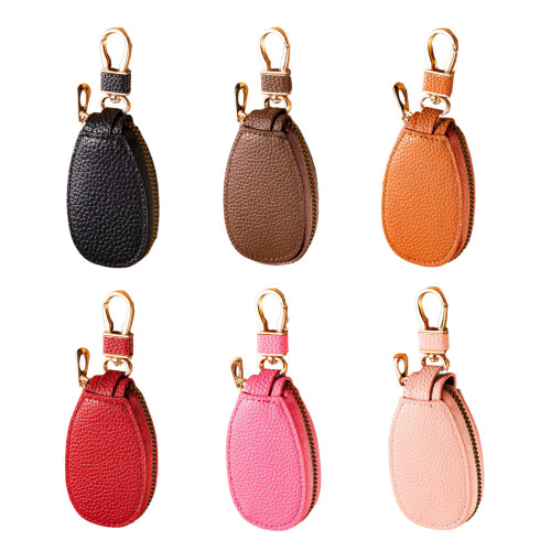 Simple Solid Car Key Wallets Compact and Portable for-Burgundy 1