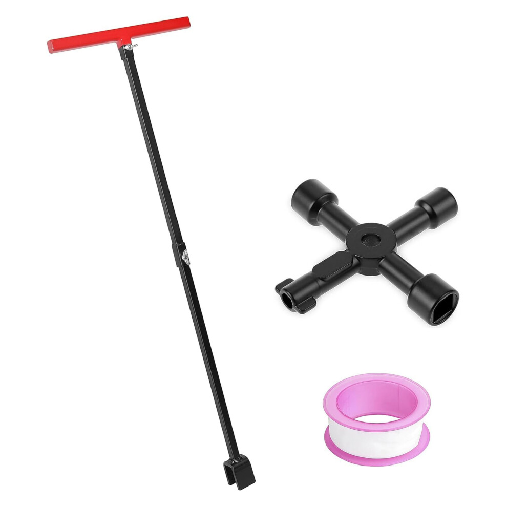 Adjustable Water Meter Wrench Foldable Steel T Handle Water Key 7751000465087