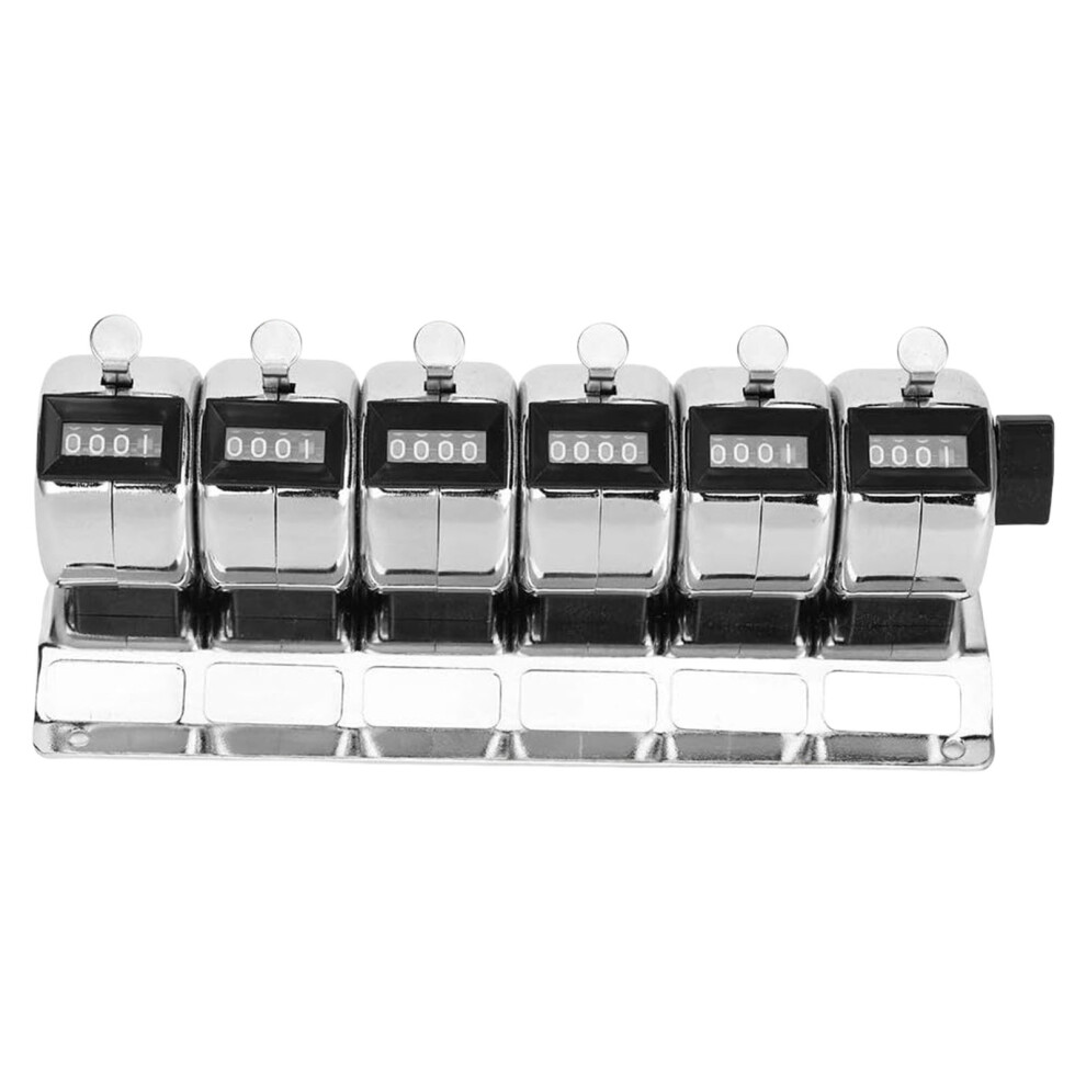 4Digit 6 Unit Manual Tally Counter Corrosion Resistant Stainless 7751000465148