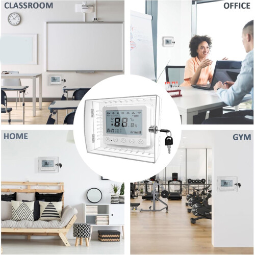 Thermostat Lock Box with Combination Lock Clear Acrylic-Style A 1