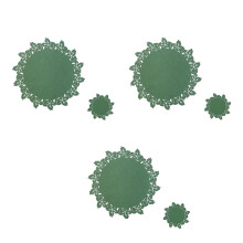 Felt Dining Table Mats Heat Insulation Pad Nonslip-leaves green