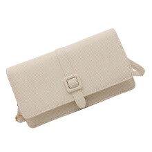 Women Square Bag Trendy Shoulder Bag PU Leather Crossbody-Beige