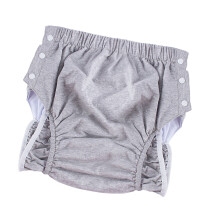 Breathable Adult Underwear Washable Pants-XL Pure cotton ash
