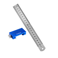 Rustproof Metal Rulers With Sliding Guide for-20cm steel ruler