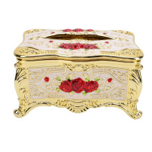 Taschentuchbox-Abdeckung mit Rosenmuster, edel,