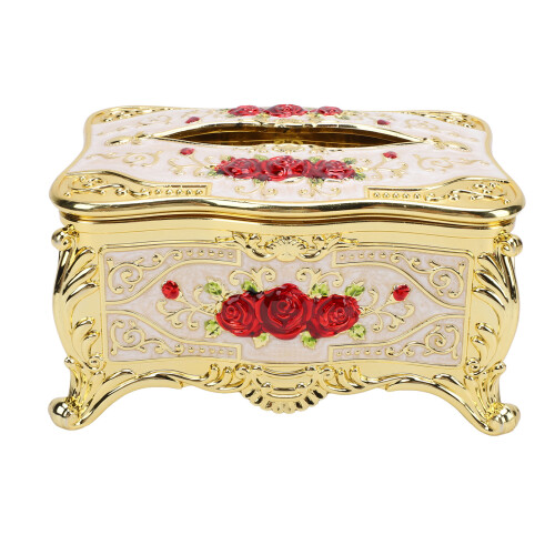 Taschentuchbox-Abdeckung mit Rosenmuster, edel,