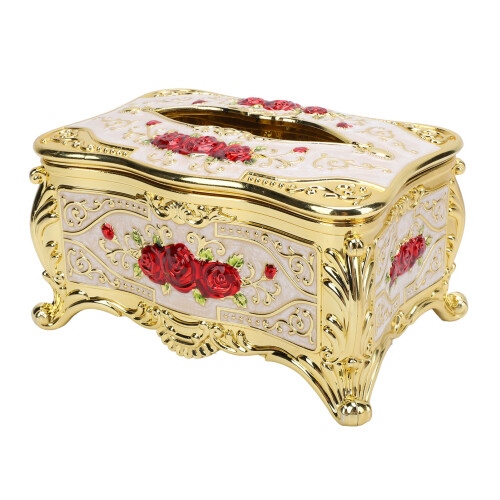 Taschentuchbox-Abdeckung mit Rosenmuster, edel, 1