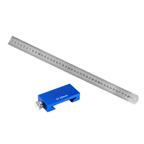 Outil de mesure de précision doté d'un-Règle en acier de 40 cm