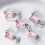 5pcs Eye catching Rectangular Nail Ornaments DIY Art-Pink 6