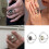 Open ring meerdere maten artistiek getextureerd-witte diamant. 3