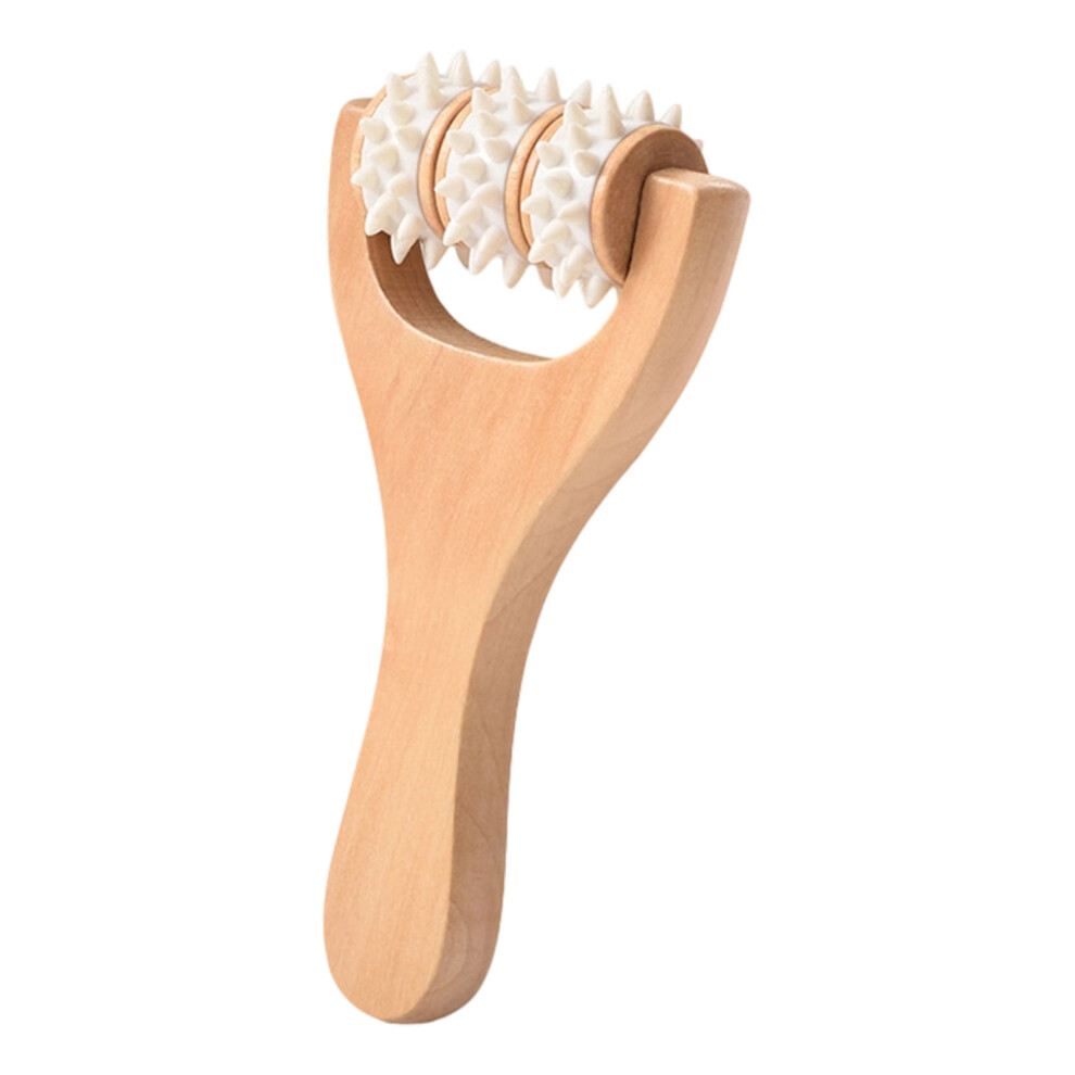 Manual Wooden Body Roller Massagers For Targeted Muscle-White