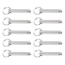 Pack of 10 Carbon Steel Rings Pull Locking Pins Quick-8x60mm