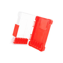 Tool Bit Holder Box Case Heavy Duty Plastic-Medium red