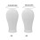 2 stuks multifunctionele canvas mannequin hoofd voor-Wit 21 inch 4