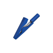 10A 2mm Copper Fully Insulated Alligator Clip for-Blue