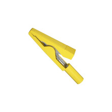 10A 2mm Copper Fully Insulated Alligator Clip for-Yellow