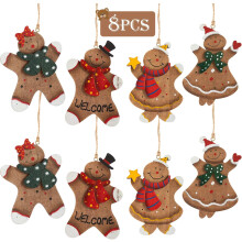 Enfeites de Natal de Biscoito de Gengibre, Bonecos de Família de Biscoito de Gengibre com Modelos Variados para Momentos Perfeitos em Família e