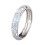 Adjustable Wrist Bangle Ethnic Enamel-White K light blue 1