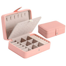Schmuckorganizer mit weichem Samtfutter, perfektes Geschenk in marineblauem PU-Lederetui, für Frauen und Mädchen