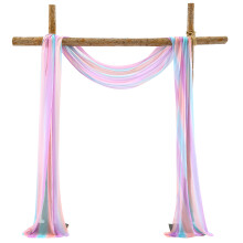 Paniers à linge extensibles en maille, pliables et pliables, style bohème, étagère murale (non incluse), tissu pour arche de mariage, couleur