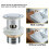 Solution d'évacuation efficace pour lavabo, construction en laiton massif avec ressort de compression pour une performance fiable, système 4