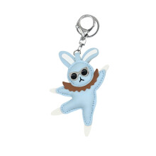 Handmade Rabbit Charm Key Holder User Friendly Material-Blue