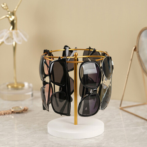 Compact Design Metal Glasses Rack 360 Degree for Store-Black 2