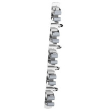 Metal Wall Mounted Hook Rack 5 Clamps 4 Hook For-The color of