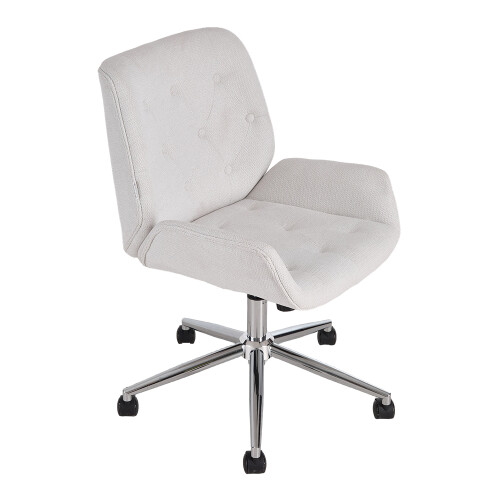 Living And Home Swivel & Height Adjustable Office Chair, White 1