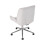Living And Home Swivel & Height Adjustable Office Chair, White 3